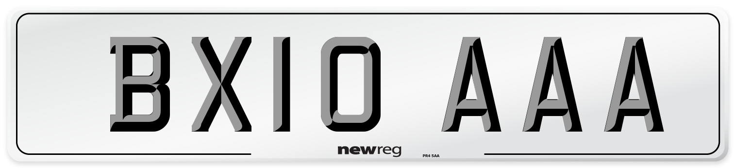 BX10 AAA Number Plate from New Reg